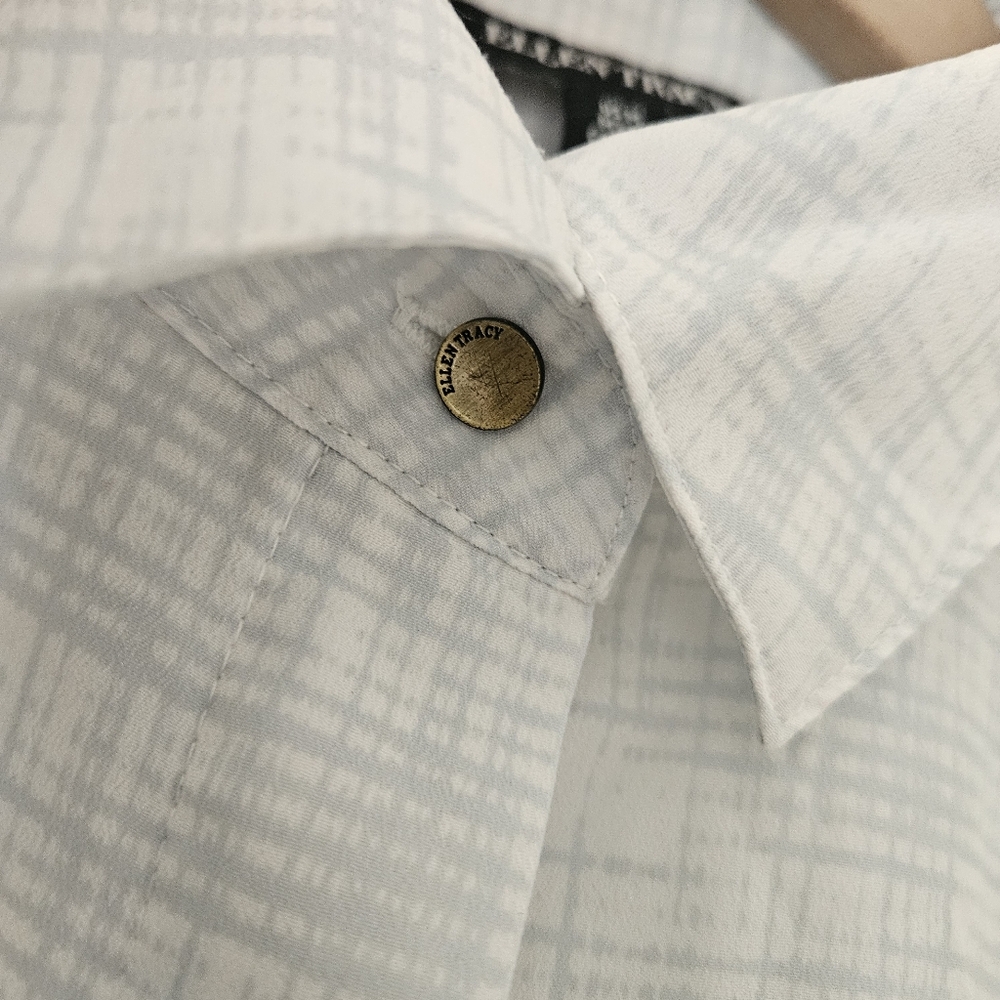 Ellen Tracy Sleeveless Button Down Collared Blouse - image 8